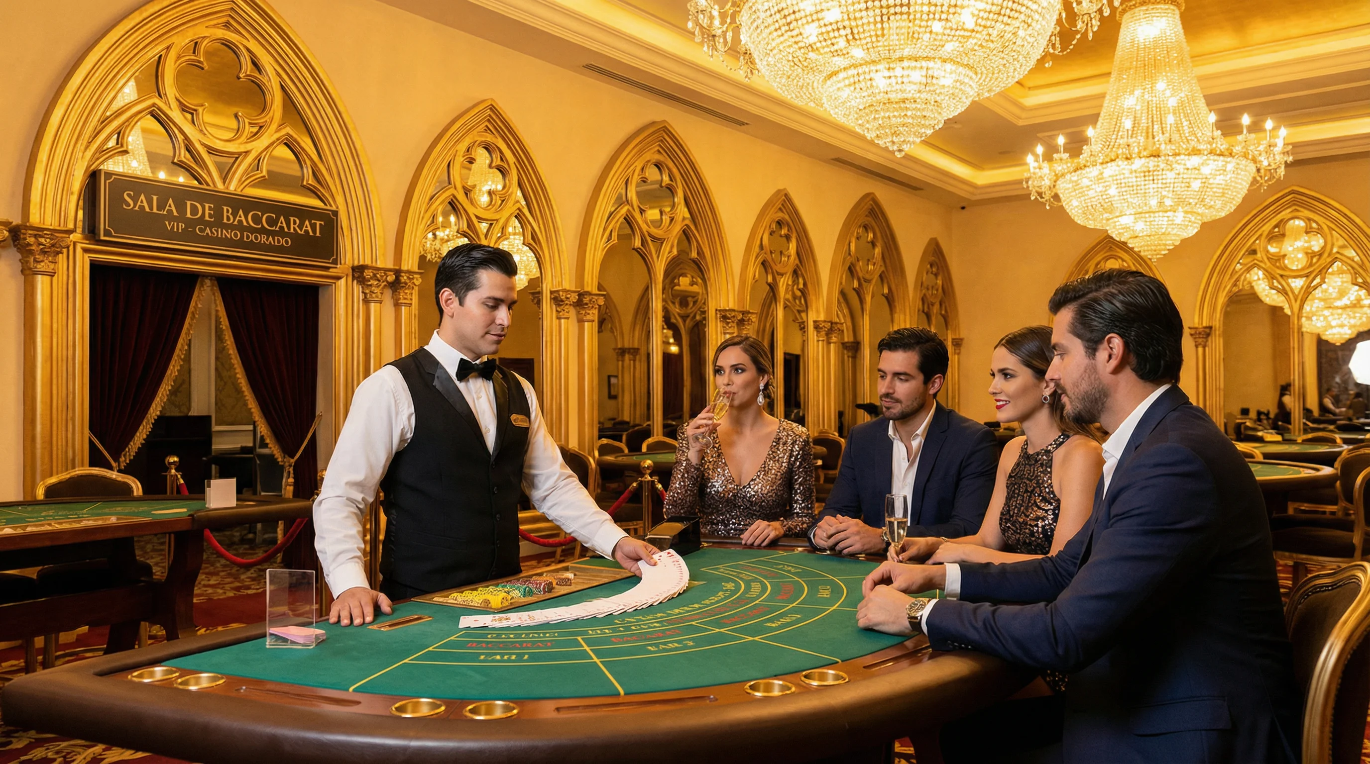Mesa de bacará VIP con crupier profesional en Winpot Casino App